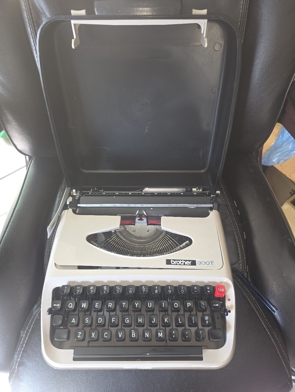 Vintage Brother 300T Manual Typewriter Portable with Case - Made in Japan